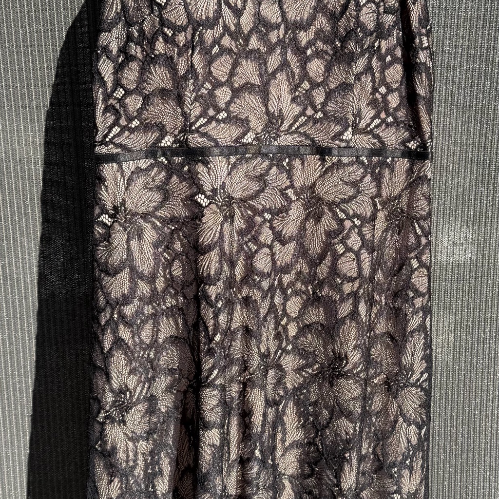 Guess Black And Cream Floral Maxi Dress